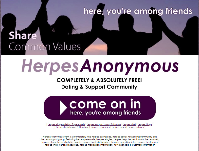 free herpes dating sites, herpes anynymous